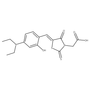 5-[[4-(diethylamino)-2-hydroxyphenyl]methylene]-4-oxo-2-thioxo-3-Thiazolidineacetic acid结构式