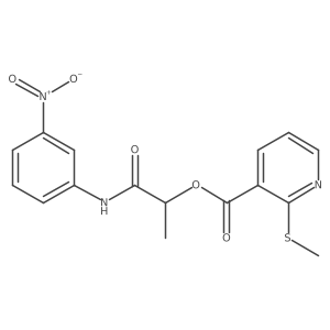 1-[(3-Nitrophenyl)carbamoyl]ethyl 2-(methylsulfanyl)pyridine-3-carboxylate结构式