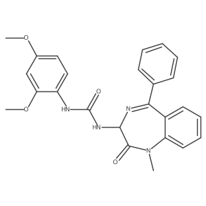 1-(2,4-dimethoxyphenyl)-3-(1-methyl-2-oxo-5-phenyl-2,3-dihydro-1H-1,4-benzodiazepin-3-yl)urea Structure
