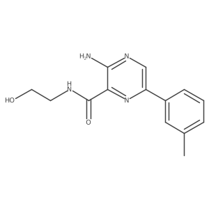 3-Amino-N-(2-hydroxyethyl)-6-(3-methylphenyl)-2-pyrazinecarboxamide Structure