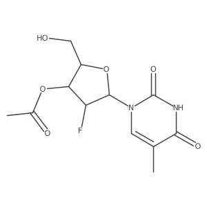 2'alpha-Fluoro-3'-O-acetylthymidine结构式