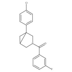 3-(m-Fluorobenzoyl)-1-(p-chlorophenyl)-3-azabicyclo[3.1.0]hexane结构式