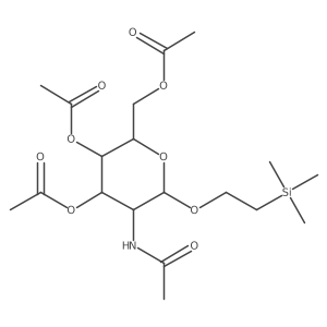 (2R,3S,4R,5R,6R)-5-Acetamido-2-(acetoxymethyl)-6-(2-(trimethylsilyl)ethoxy)tetrahydro-2H-pyran-3,4-diyl Diacetate结构式