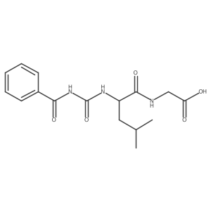 N-(Benzoylcarbamoyl)-D-leucylglycine结构式