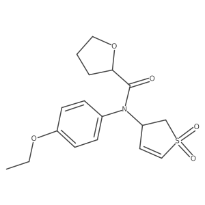 N-(1,1-dioxido-2,3-dihydrothiophen-3-yl)-N-(4-ethoxyphenyl)tetrahydrofuran-2-carboxamide结构式