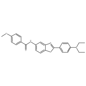 N-[2-[4-(diethylamino)phenyl]-1,3-benzoxazol-5-yl]-4-methoxybenzamide结构式