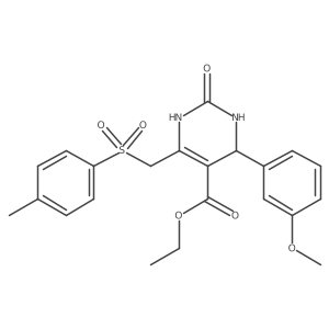 Ethyl 4-(3-methoxyphenyl)-6-[(4-methylbenzenesulfonyl)methyl]-2-oxo-1,2,3,4-tetrahydropyrimidine-5-carboxylate结构式