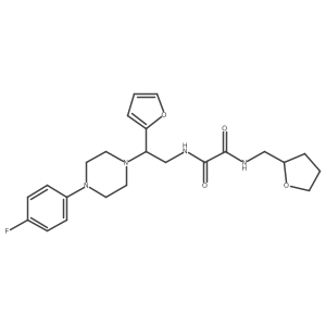N1-(2-(4-(4-fluorophenyl)piperazin-1-yl)-2-(furan-2-yl)ethyl)-N2-((tetrahydrofuran-2-yl)methyl)oxalamide Structure