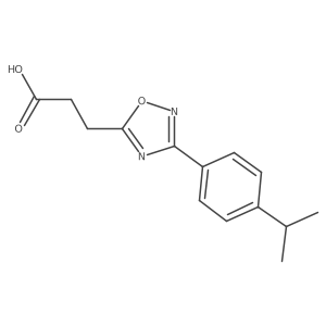 3-{3-[4-(Propan-2-yl)phenyl]-1,2,4-oxadiazol-5-yl}propanoic acid结构式