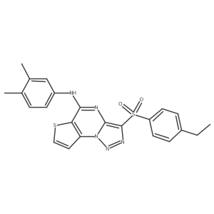 N-(3,4-dimethylphenyl)-3-[(4-ethylphenyl)sulfonyl]thieno[2,3-e][1,2,3]triazolo[1,5-a]pyrimidin-5-amine结构式