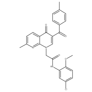 N-(5-chloro-2-methoxyphenyl)-2-(7-methyl-3-(4-methylbenzoyl)-4-oxo-1,8-naphthyridin-1(4H)-yl)acetamide Structure