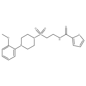 N-(2-((4-(2-methoxyphenyl)piperazin-1-yl)sulfonyl)ethyl)thiophene-2-carboxamide结构式