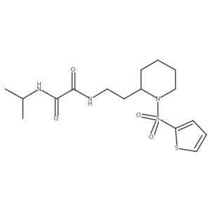 N1-isopropyl-N2-(2-(1-(thiophen-2-ylsulfonyl)piperidin-2-yl)ethyl)oxalamide结构式