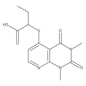 2-((1,3-Dimethyl-2,4-dioxo-1,2,3,4-tetrahydropyrido[2,3-d]pyrimidin-5-yl)thio)butanoic acid Structure