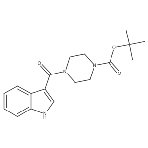tert-butyl 4-(1H-indole-3-carbonyl)piperazine-1-carboxylate结构式
