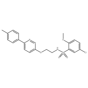 5-chloro-2-methoxy-N-(2-((6-(p-tolyl)pyridazin-3-yl)oxy)ethyl)benzenesulfonamide Structure