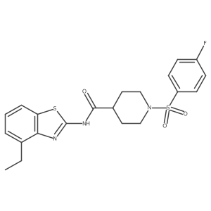 N-(4-ethylbenzo[d]thiazol-2-yl)-1-((4-fluorophenyl)sulfonyl)piperidine-4-carboxamide Structure