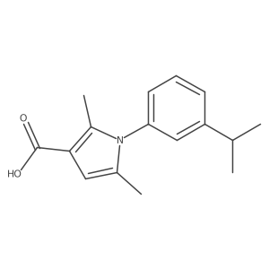 1-(3-isopropylphenyl)-2,5-dimethyl-1H-pyrrole-3-carboxylic acid结构式