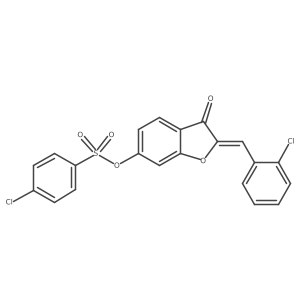 (2Z)-2-(2-chlorobenzylidene)-3-oxo-2,3-dihydro-1-benzofuran-6-yl 4-chlorobenzenesulfonate Structure