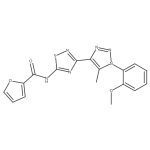 N-{3-[1-(2-methoxyphenyl)-5-methyl-1H-1,2,3-triazol-4-yl]-1,2,4-thiadiazol-5-yl}furan-2-carboxamide Structure
