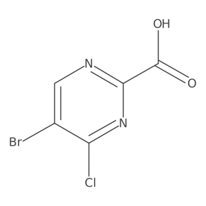 5-Bromo-4-chloro-2-pyrimidinecarboxylic acid结构式
