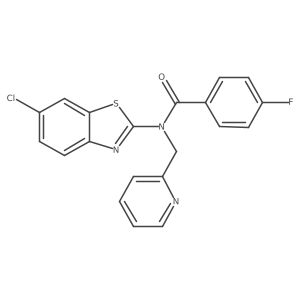 N-(6-chlorobenzo[d]thiazol-2-yl)-4-fluoro-N-(pyridin-2-ylmethyl)benzamide Structure