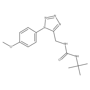 1-(tert-butyl)-3-((1-(4-methoxyphenyl)-1H-tetrazol-5-yl)methyl)urea结构式