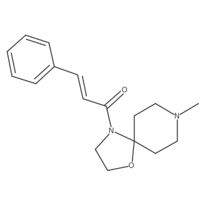 (2E)-1-(8-methyl-1-oxa-4,8-diazaspiro[4.5]dec-4-yl)-3-phenylprop-2-en-1-one Structure