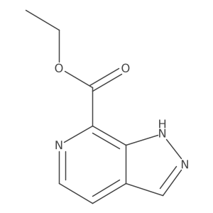 Ethyl 1H-pyrazolo[3,4-c]pyridine-7-carboxylate结构式