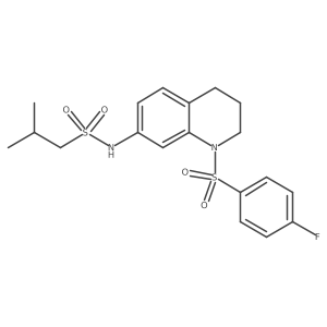 N-(1-((4-fluorophenyl)sulfonyl)-1,2,3,4-tetrahydroquinolin-7-yl)-2-methylpropane-1-sulfonamide Structure