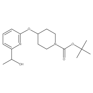 1,1-Dimethylethyl 4-{[6-(1-hydroxyethyl)-2-pyridinyl]oxy}-1-piperidinecarboxylate结构式