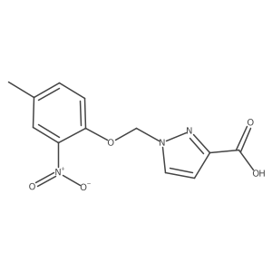 1-[(4-Methyl-2-nitrophenoxy)methyl]-1H-pyrazole-3-carboxylic acid结构式