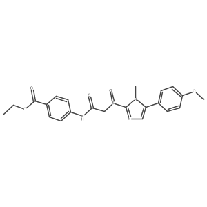 ethyl 4-(2-((5-(4-methoxyphenyl)-1-methyl-1H-imidazol-2-yl)sulfinyl)acetamido)benzoate Structure