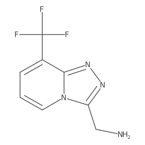 [8-(Trifluoromethyl)-[1,2,4]triazolo[4,3-a]pyridin-3-yl]methanamine Structure