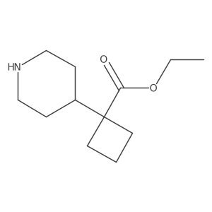 Ethyl 1-(piperidin-4-yl)cyclobutane-1-carboxylate结构式