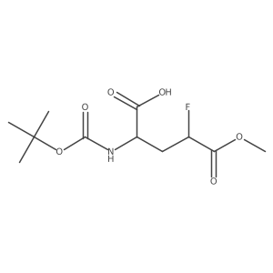 (2S,4R)-2-{[(tert-butoxy)carbonyl]amino}-4-fluoro-5-methoxy-5-oxopentanoic acid Structure