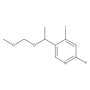 2-Fluoro-4-iodo-5-(1-methoxymethoxy-ethyl)-pyridine Structure