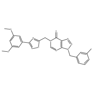6-{[3-(3,5-dimethoxyphenyl)-1,2,4-oxadiazol-5-yl]methyl}-3-[(3-methylphenyl)methyl]-3H,6H,7H-[1,2,3]triazolo[4,5-d]pyrimidin-7-one Structure