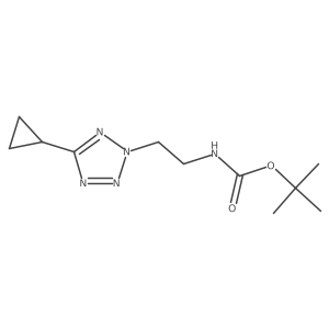Tert-butyl 2-(5-cyclopropyl-2h-tetrazol-2-yl)ethylcarbamate Structure