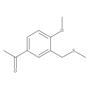 1-{4-Methoxy-3-[(methylsulfanyl)methyl]phenyl}ethan-1-one结构式