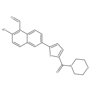 2-Hydroxy-6-[5-(4-morpholinylcarbonyl)-2-thienyl]-1-naphthalenecarboxaldehyde Structure