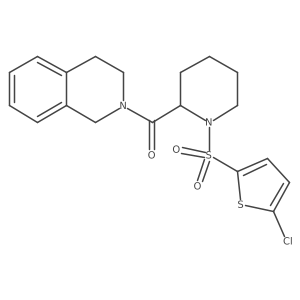 (1-((5-chlorothiophen-2-yl)sulfonyl)piperidin-2-yl)(3,4-dihydroisoquinolin-2(1H)-yl)methanone Structure