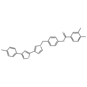 N-[4-({4-[3-(4-fluorophenyl)-1,2,4-oxadiazol-5-yl]-1H-imidazol-1-yl}methyl)phenyl]-3,4-dimethylbenzamide Structure