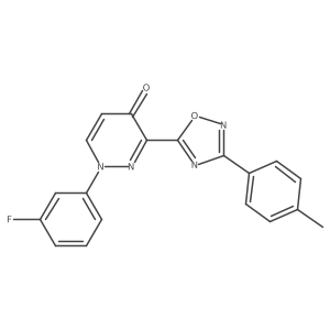 1-(3-fluorophenyl)-3-(3-(p-tolyl)-1,2,4-oxadiazol-5-yl)pyridazin-4(1H)-one Structure