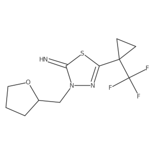 3-[(2r)-Tetrahydrofuran-2-ylmethyl]-5-[1-(trifluoromethyl)cyclopropyl]-1,3,4-thiadiazol-2(3h)-imine Structure