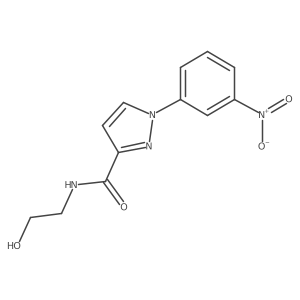 N-(2-Hydroxyethyl)-1-(3-nitrophenyl)-1H-pyrazole-3-carboxamide结构式
