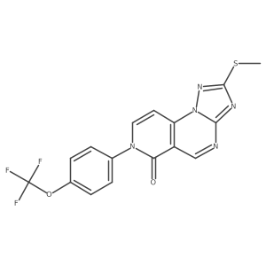 2-(methylthio)-7-[4-(trifluoromethoxy)phenyl]pyrido[3,4-e][1,2,4]triazolo[1,5-a]pyrimidin-6(7H)-one Structure