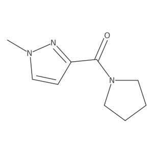 1-methyl-3-(pyrrolidine-1-carbonyl)-1H-pyrazole结构式