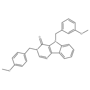 5-(3-methoxybenzyl)-3-(4-methoxybenzyl)-3H-pyrimido[5,4-b]indol-4(5H)-one结构式