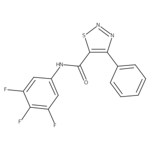 4-phenyl-N-(3,4,5-trifluorophenyl)-1,2,3-thiadiazole-5-carboxamide结构式